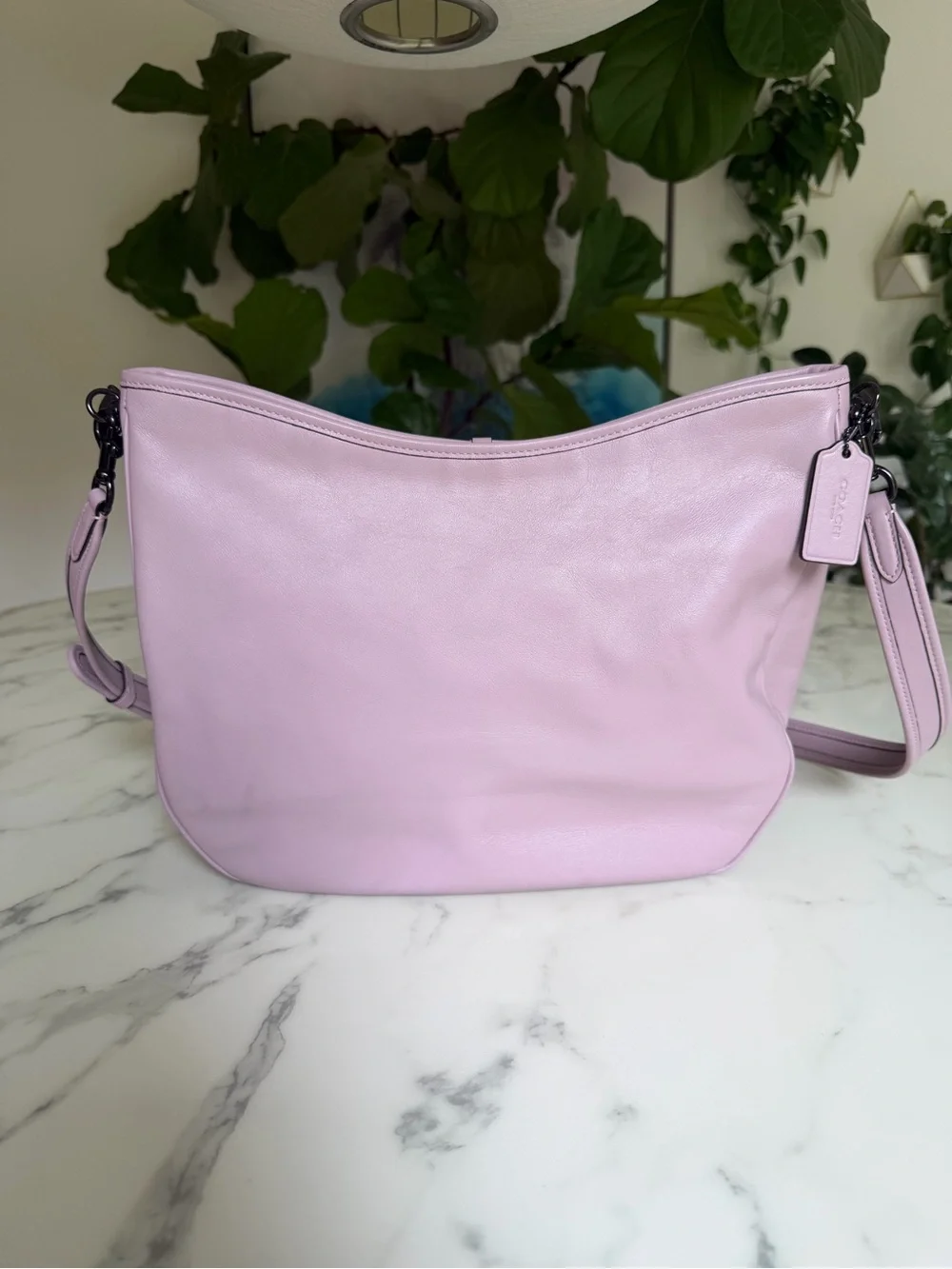 Coach Soft Tabby Hobo Bag Shoulder Crossbody Ice Purple Leather C6340